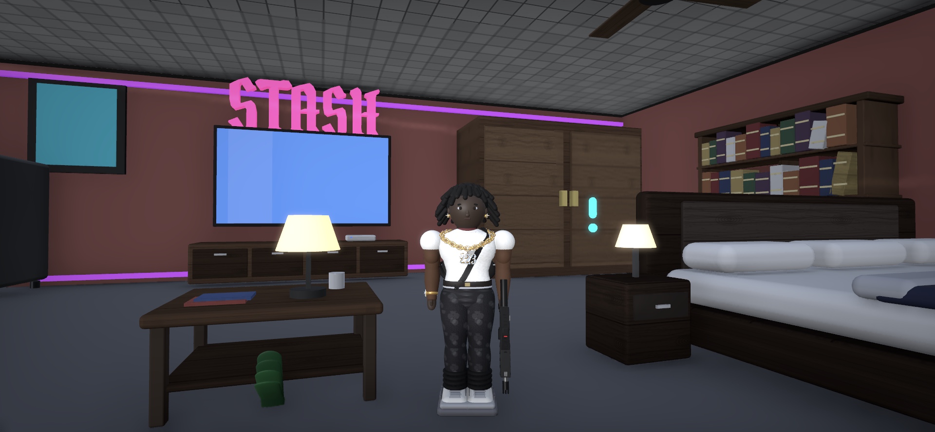 DaleBlock furnished room and character